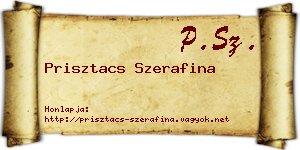Prisztacs Szerafina névjegykártya